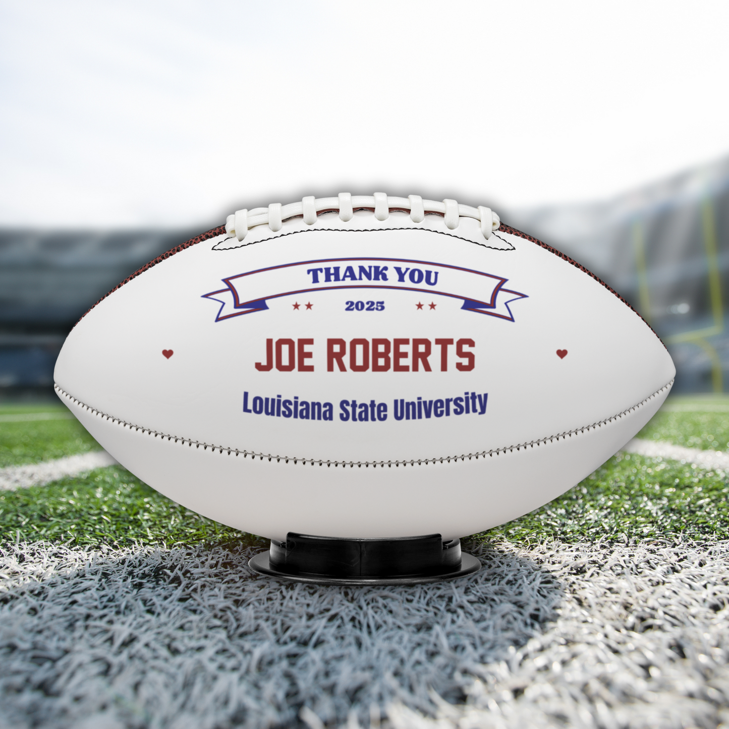 Football with 3 Text Line & Date