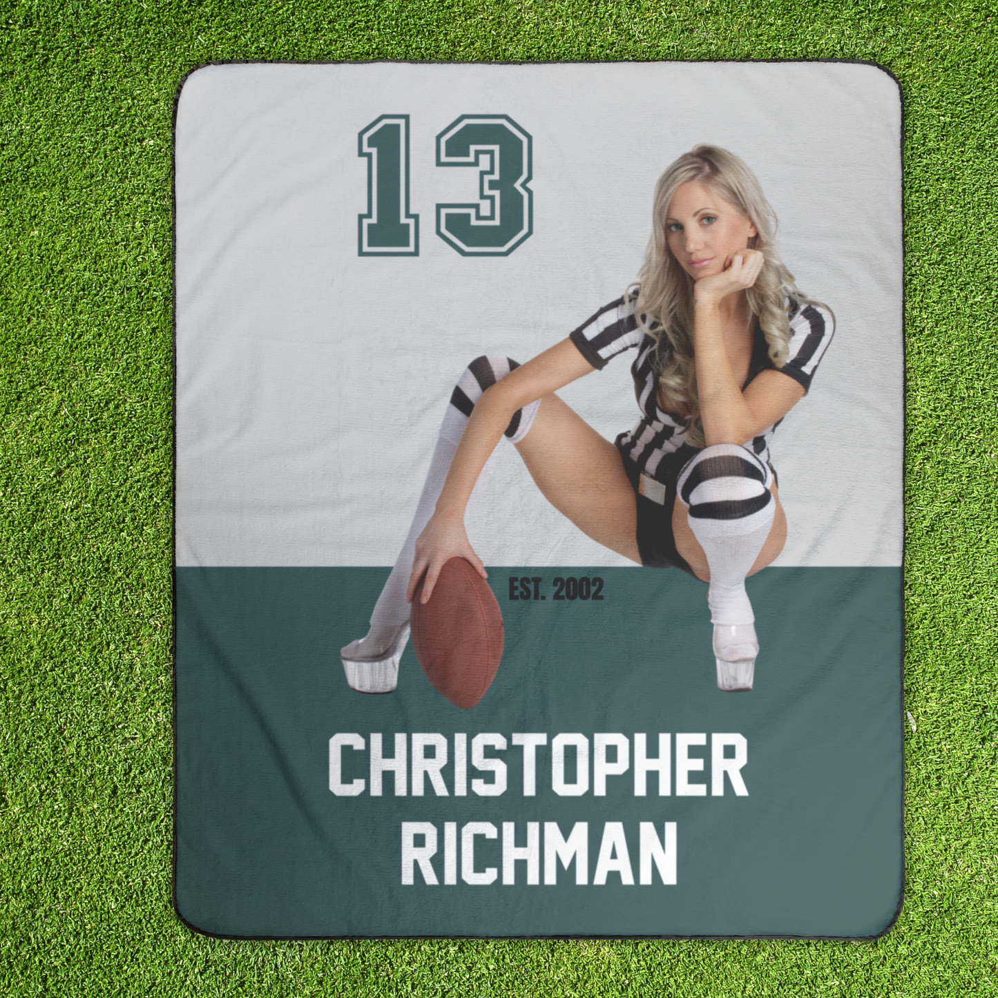 Stadium Blanket GIRL with Number, Name & Date