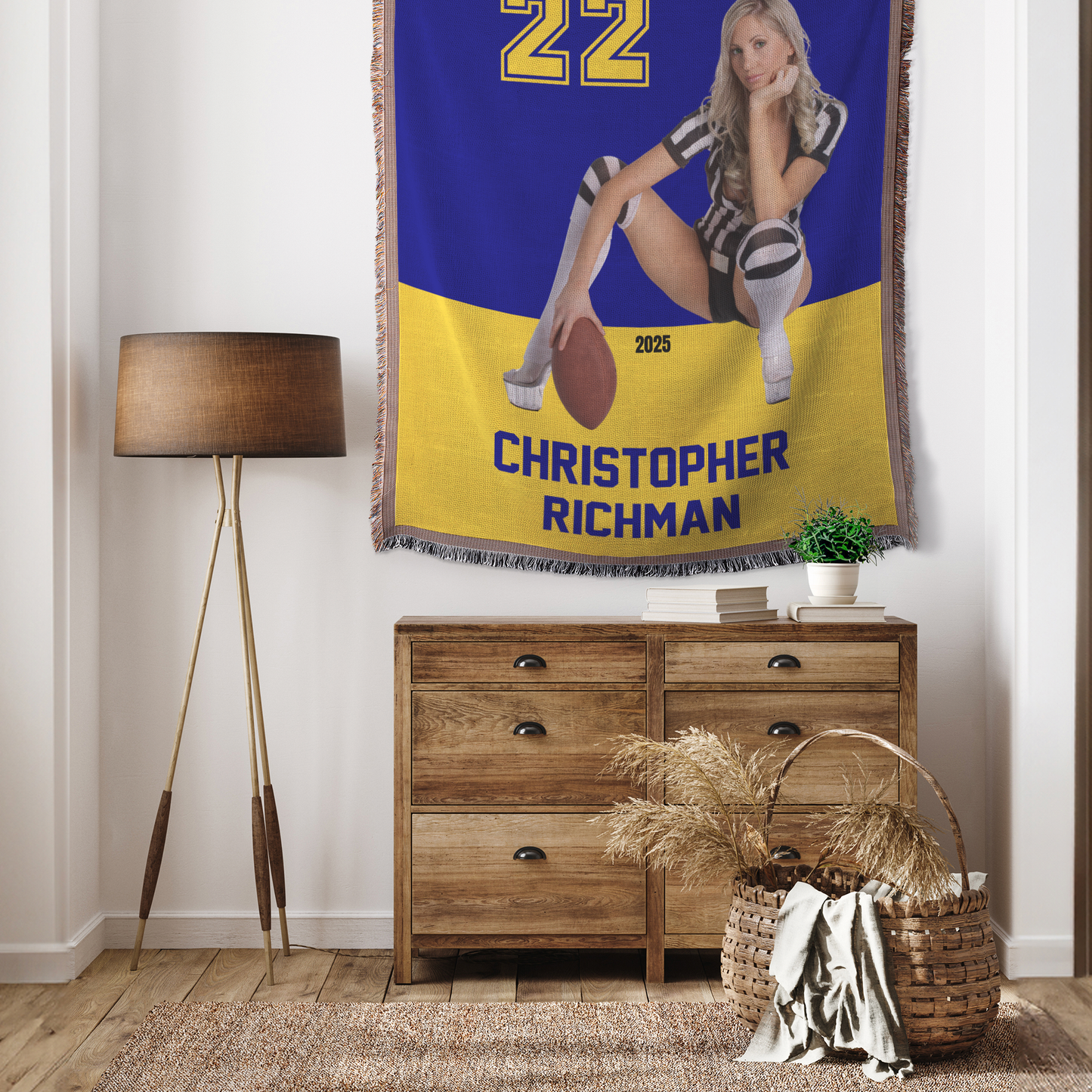 Woven Blanket GIRL with Number, Name & Date