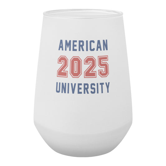 13 oz Frosted Wine Glass FOOTBALL style