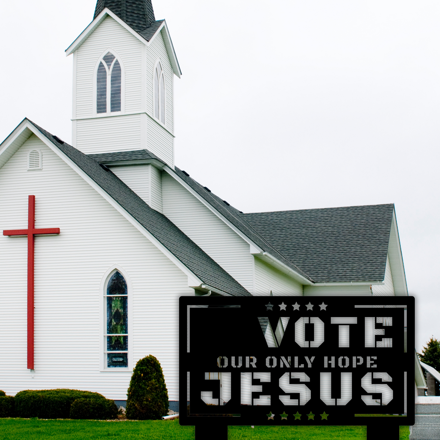 In-ground Yard sign VOTING BOARD style