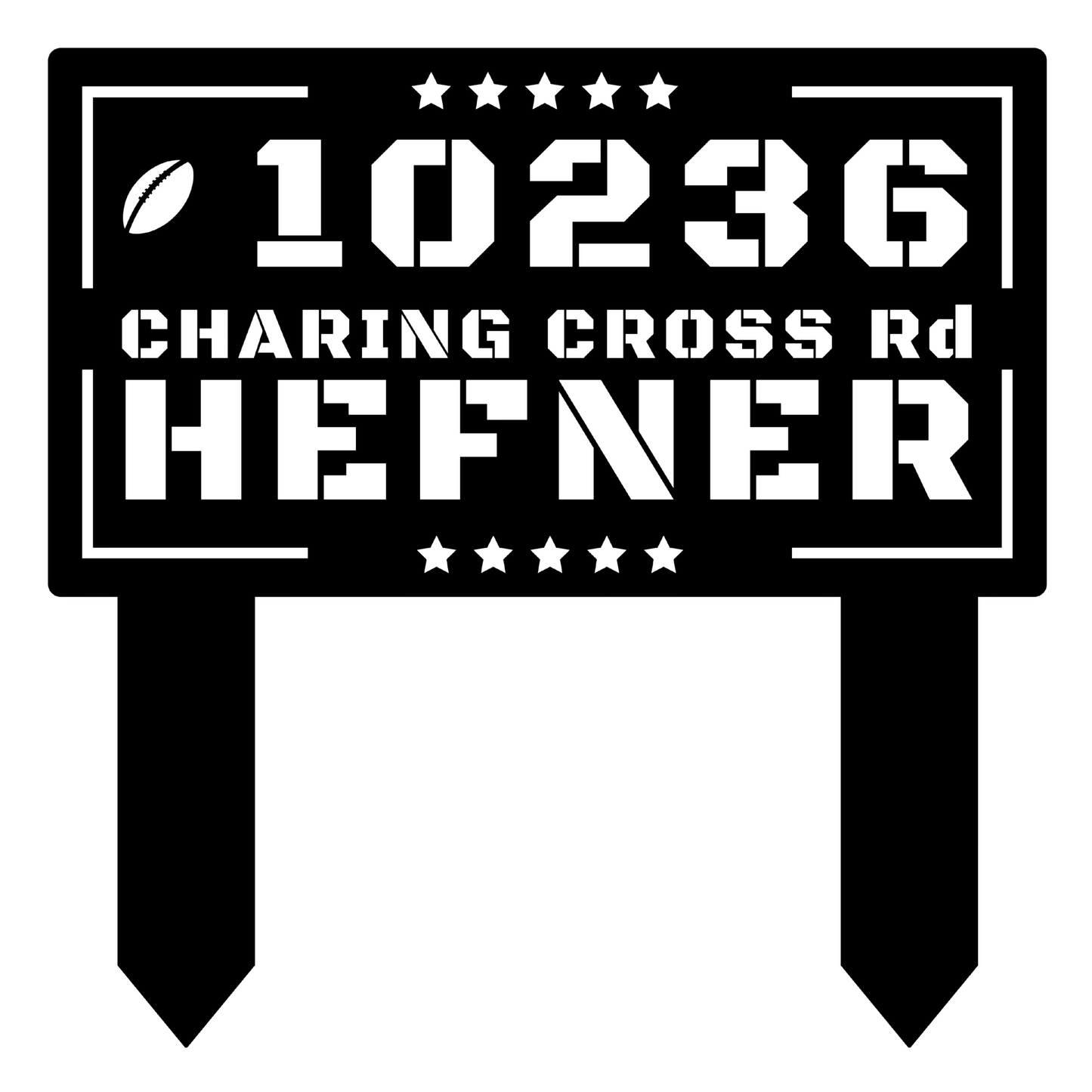In-ground Address sign VOTING BOARD style