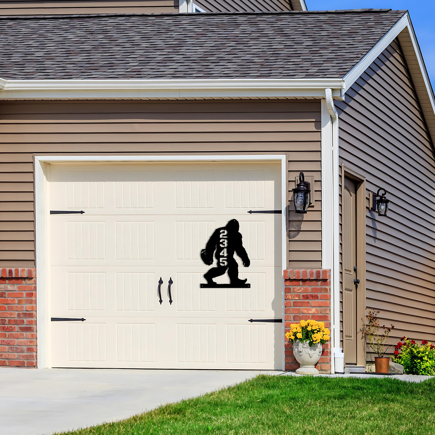 Address sign BIGFOOT PLAYING FOOTBALL