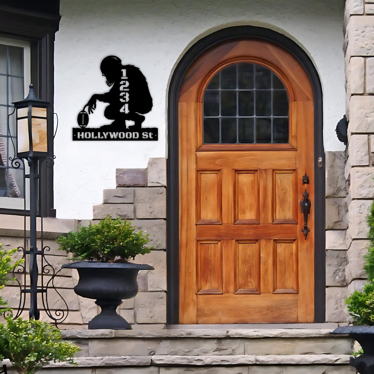 Address sign BIGFOOT AND FOOTBALL