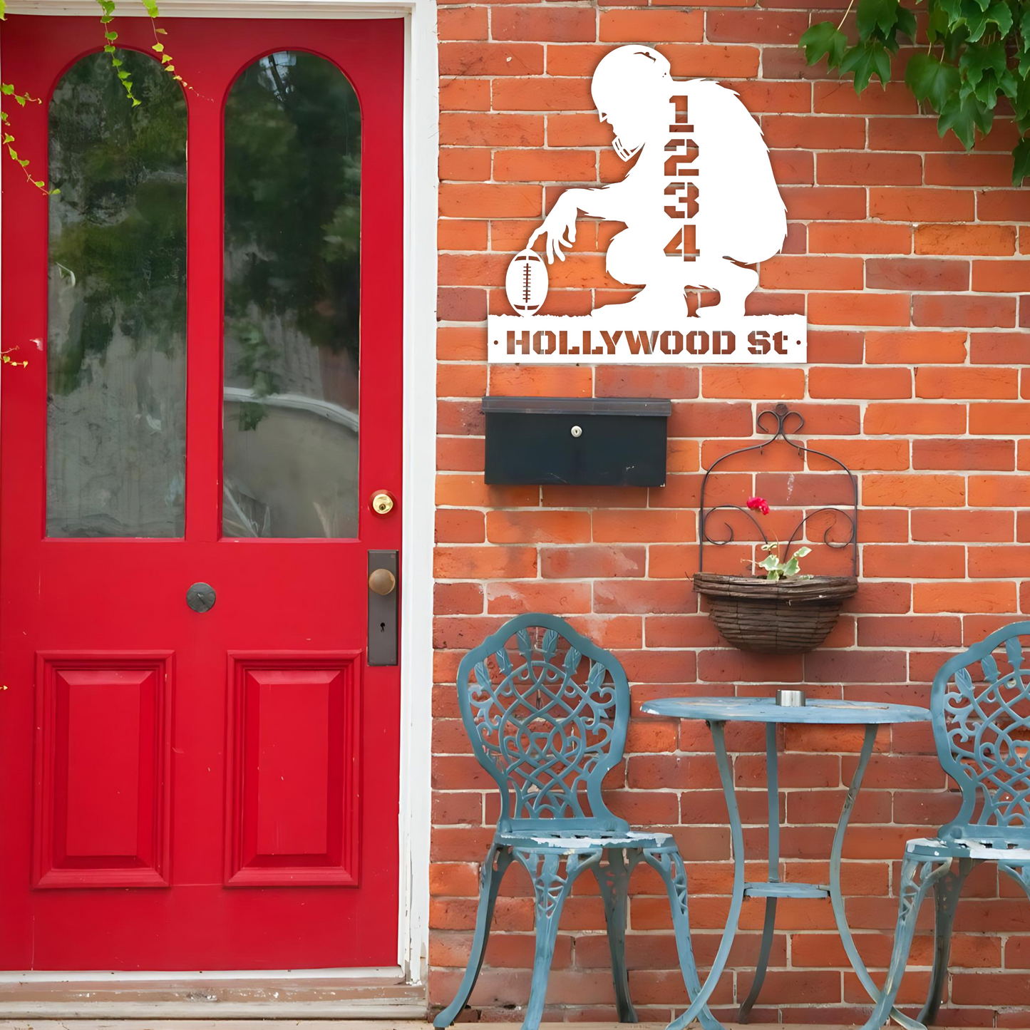 Address sign BIGFOOT AND FOOTBALL