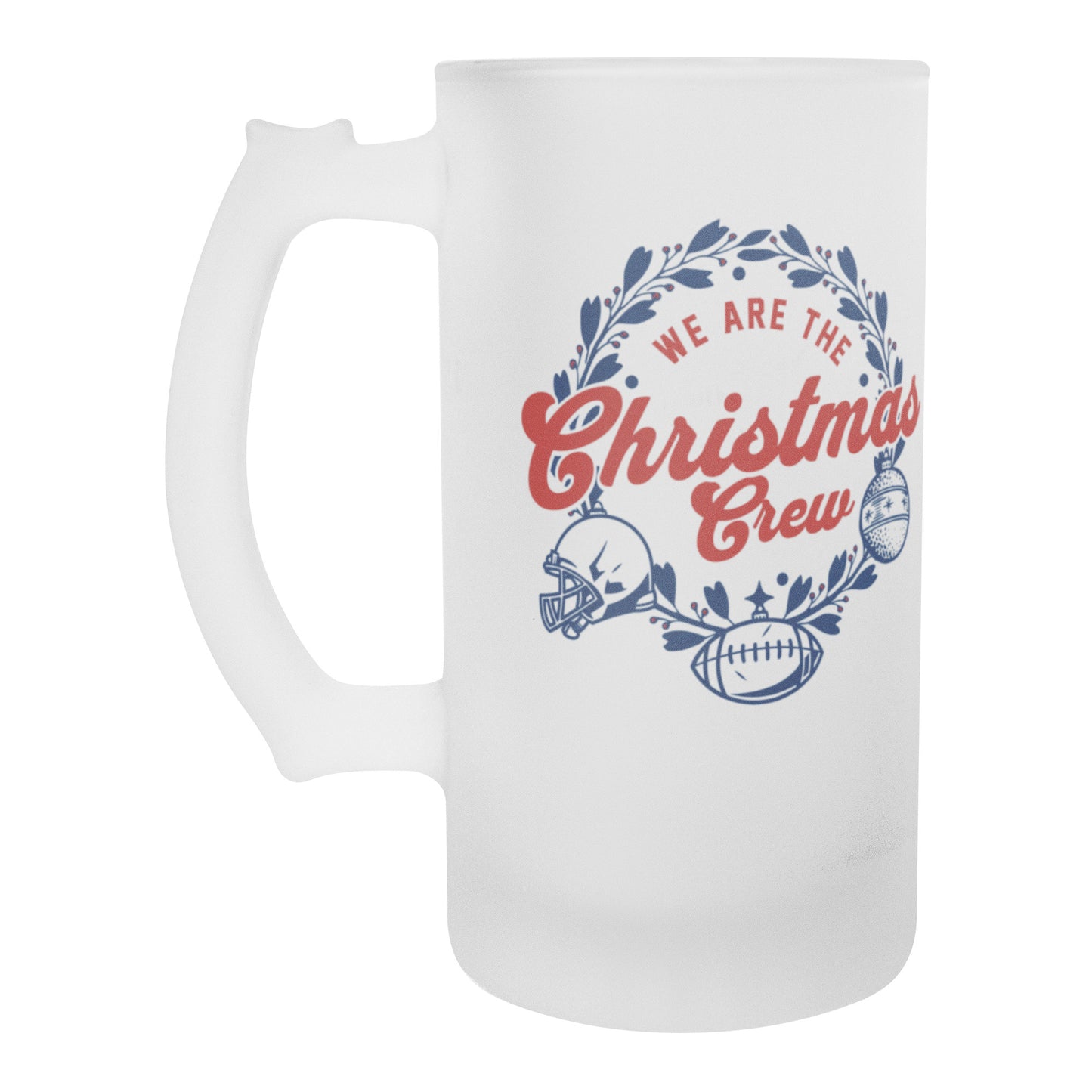 16 oz Frosted Beer Stein FOOTBALL style