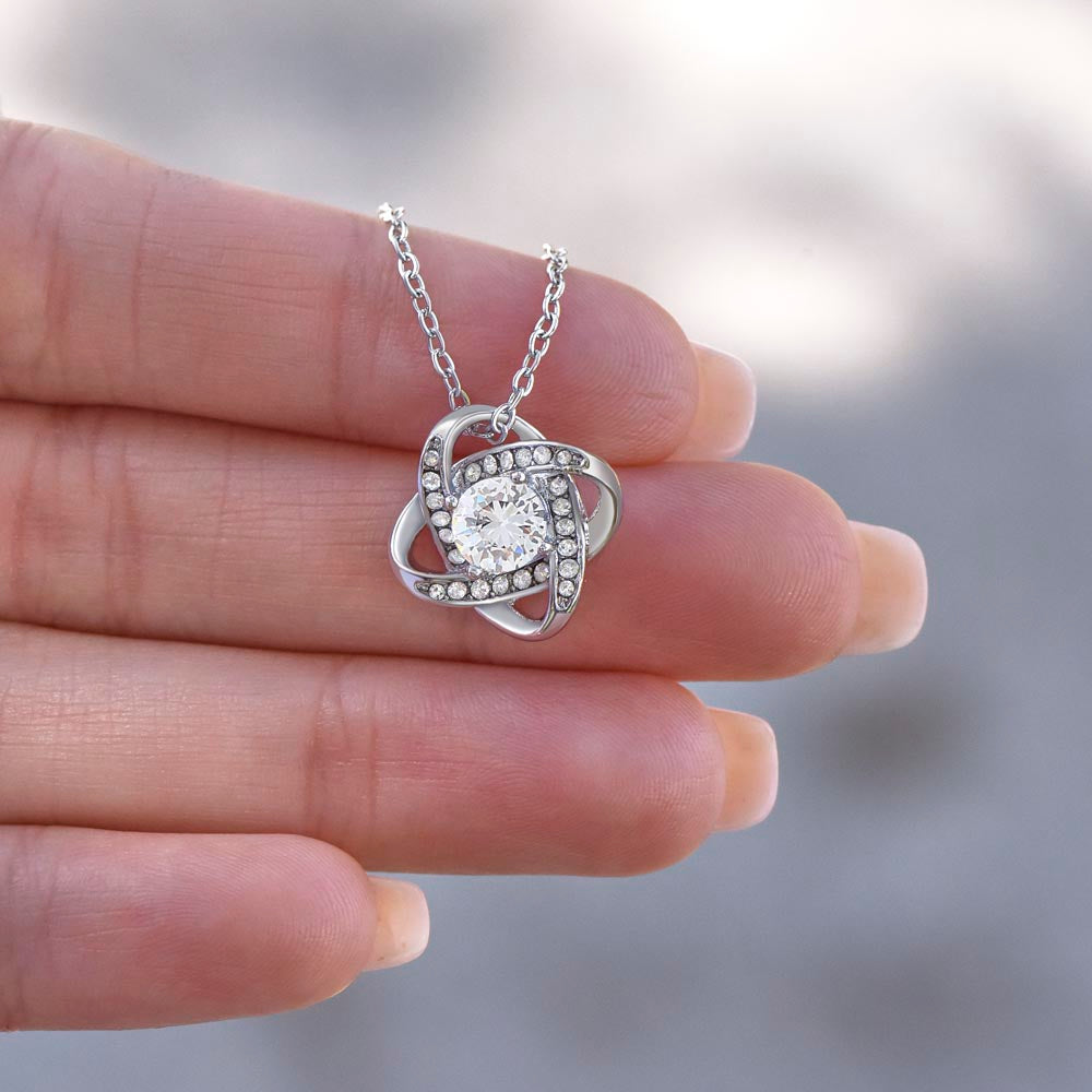 Love Knot Necklace with Chain & Personalized Card