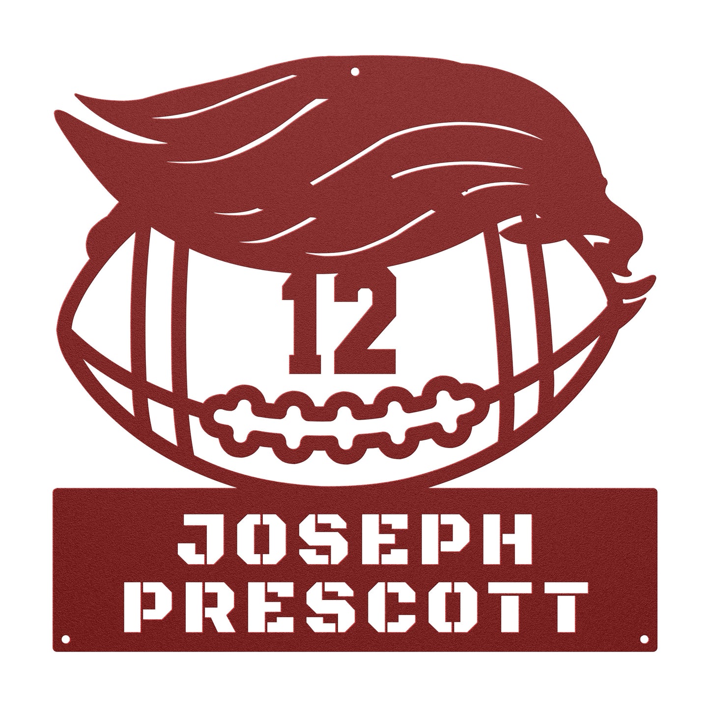 BALL FACE sign with Name & Player Number