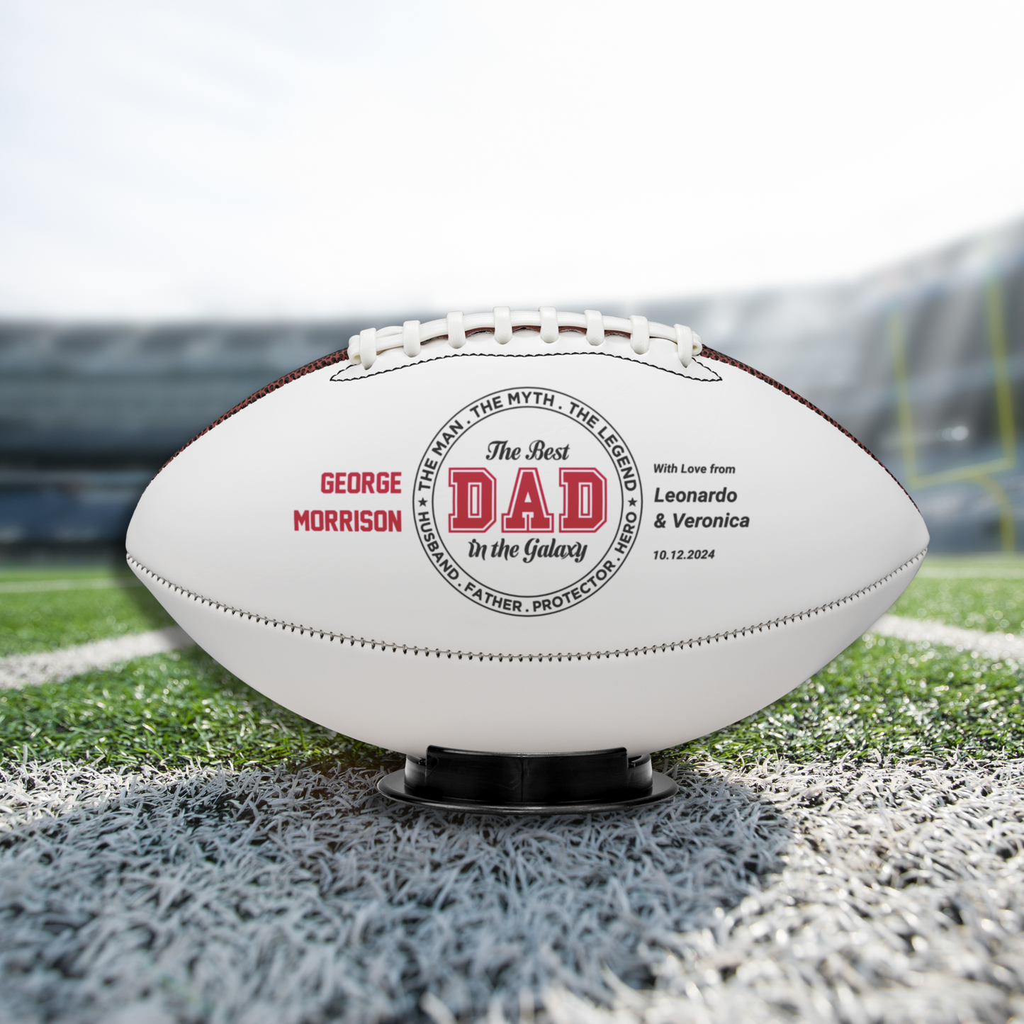 Football with Image, Text & Date