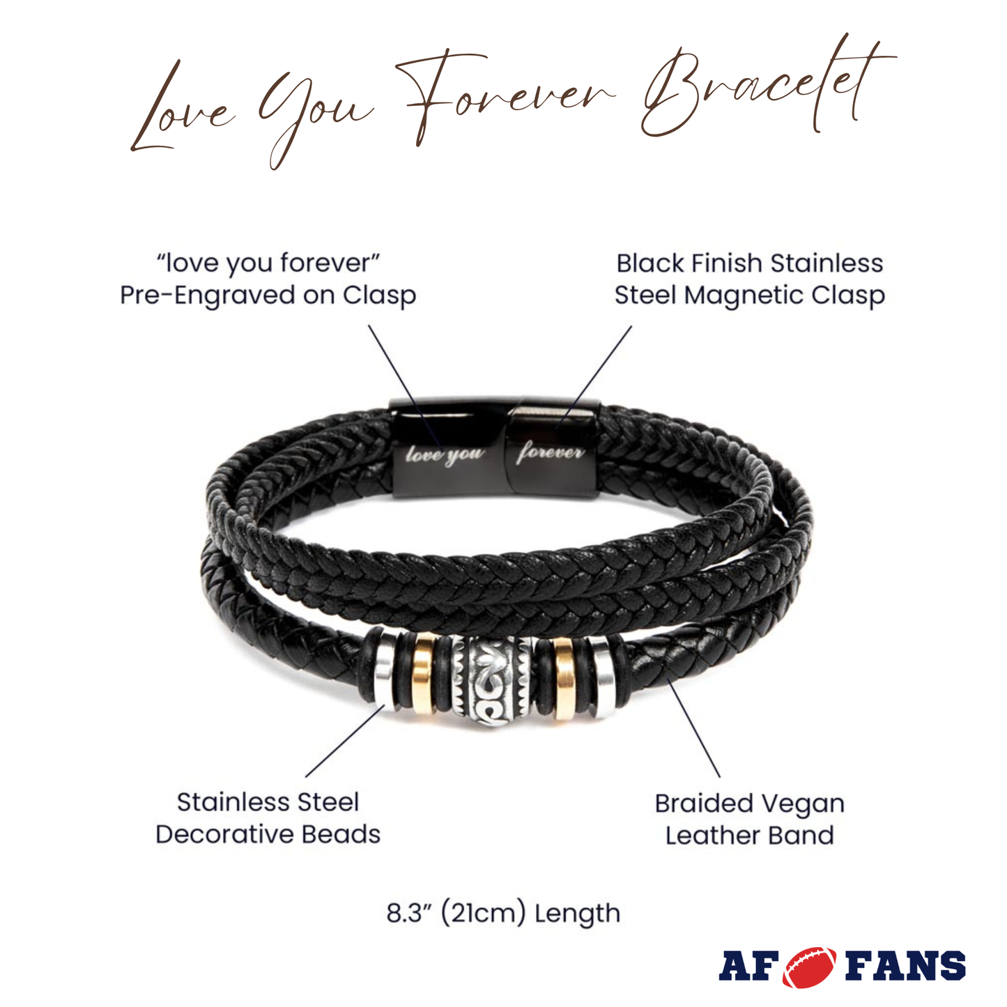 Love You Forever Bracelet for Son