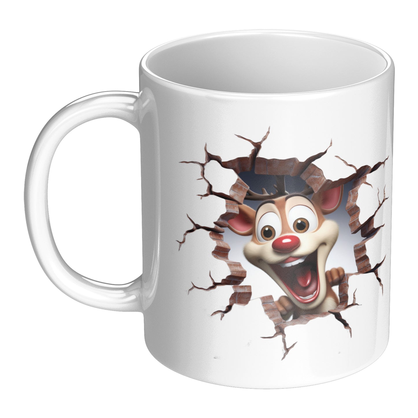 11 oz 3D White Ceramic Mug