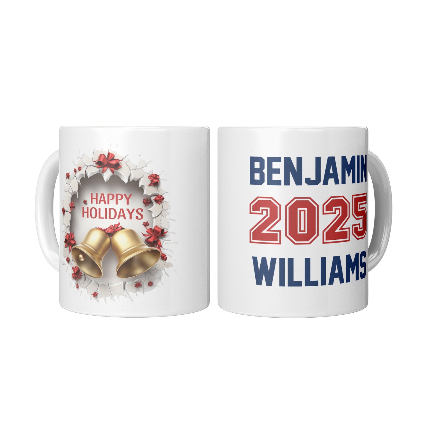 11 oz 3D White Ceramic Mug