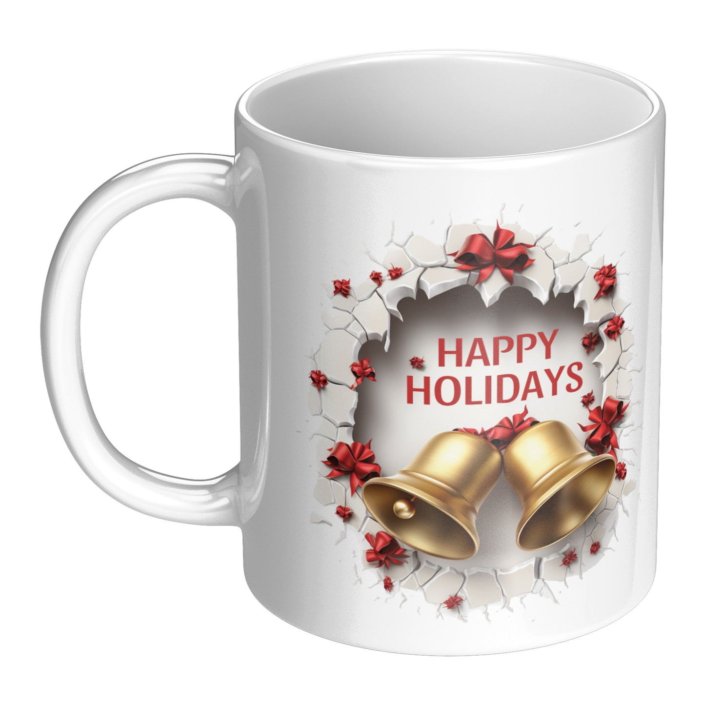 11 oz 3D White Ceramic Mug