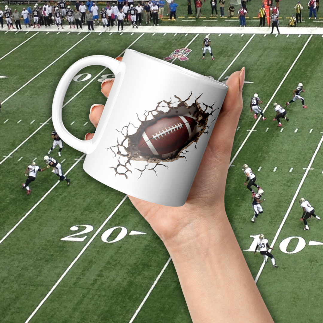11 oz 3D White Ceramic Mug
