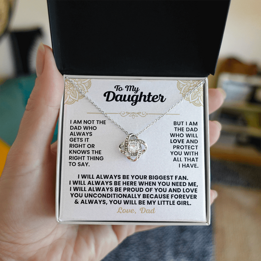 Love Knot Necklace - To My Daughter - Gift Set #D01