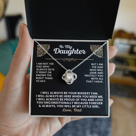 Love Knot Necklace - To My Daughter - Gift Set #D02