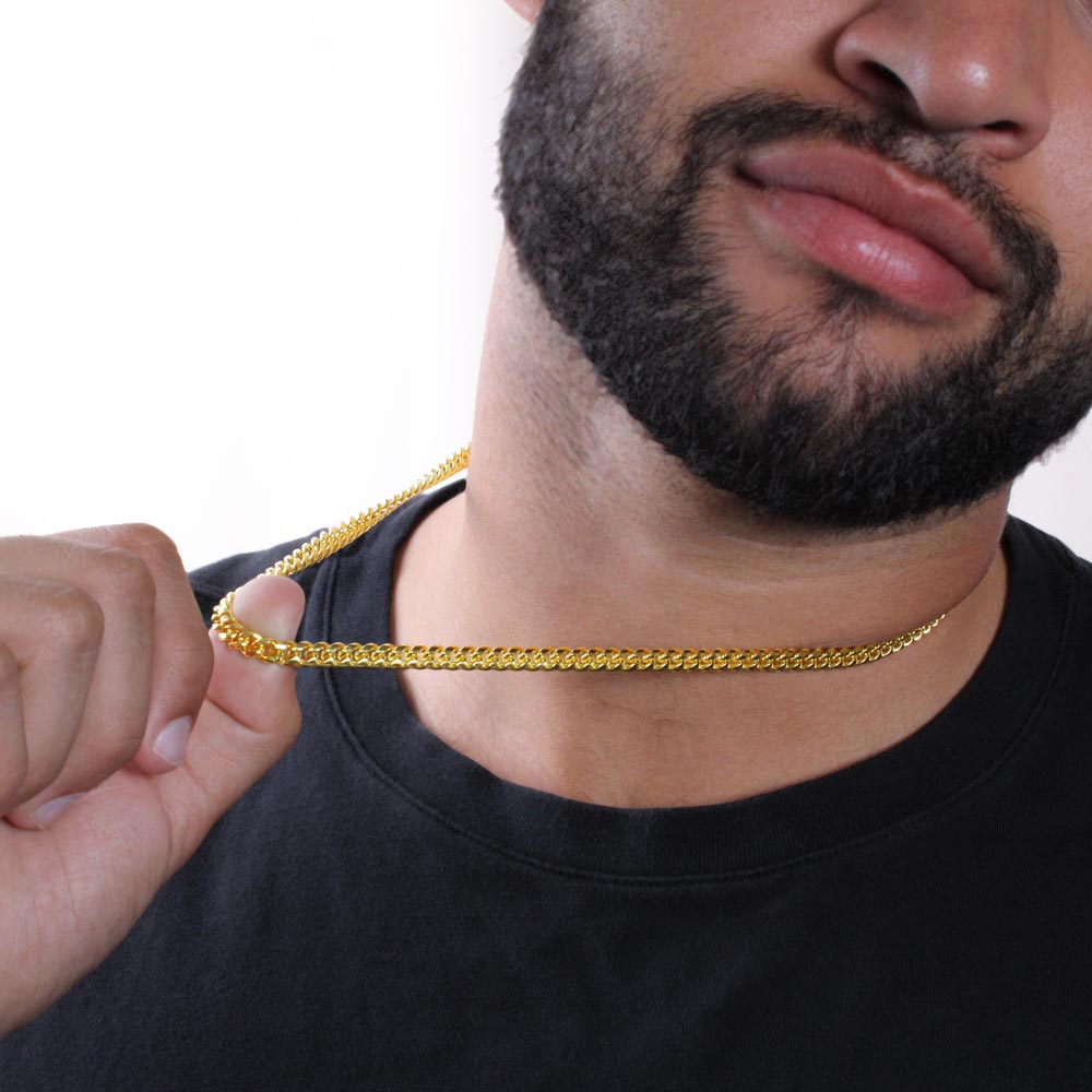 Non-Message Card Cuban Link Chain for Him