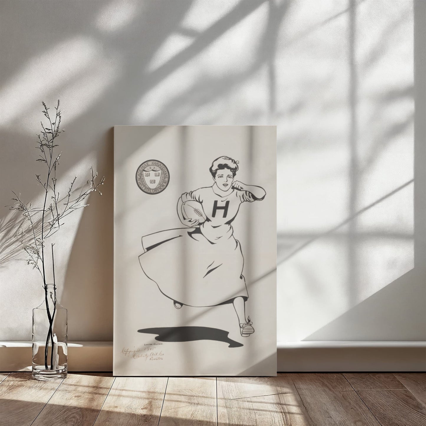 Canvas Wall Art - Woman Playing Football, Harvard University, 1905