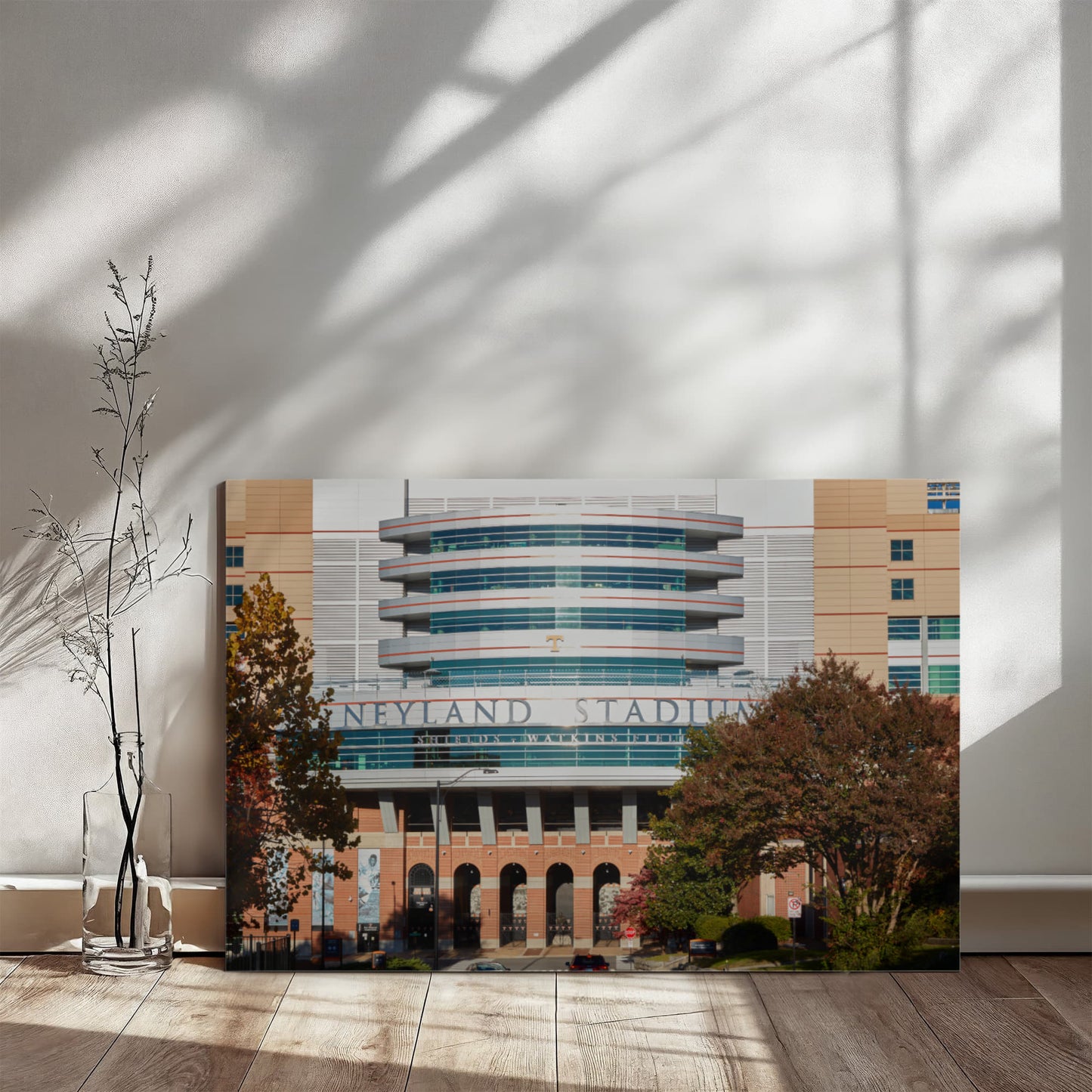 Canvas Wall Art - Neyland Stadium, the home of the University of Tennessee Volunteers' football team on the sprawling campus in Knoxville
