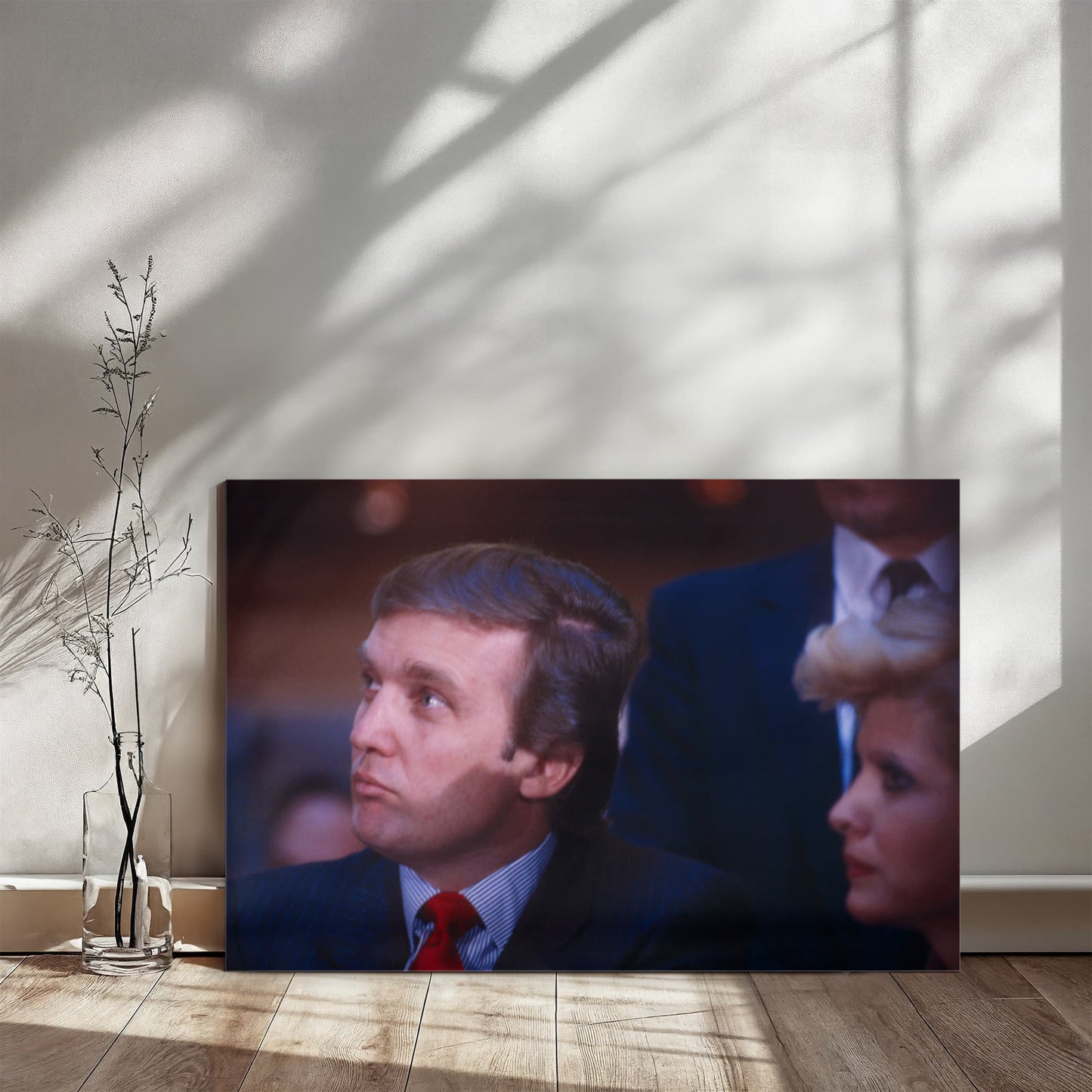 Canvas Wall Art - Donald Trump, Press conference at Trump Tower, U.S. football league, New Jersey Generals football, 1982