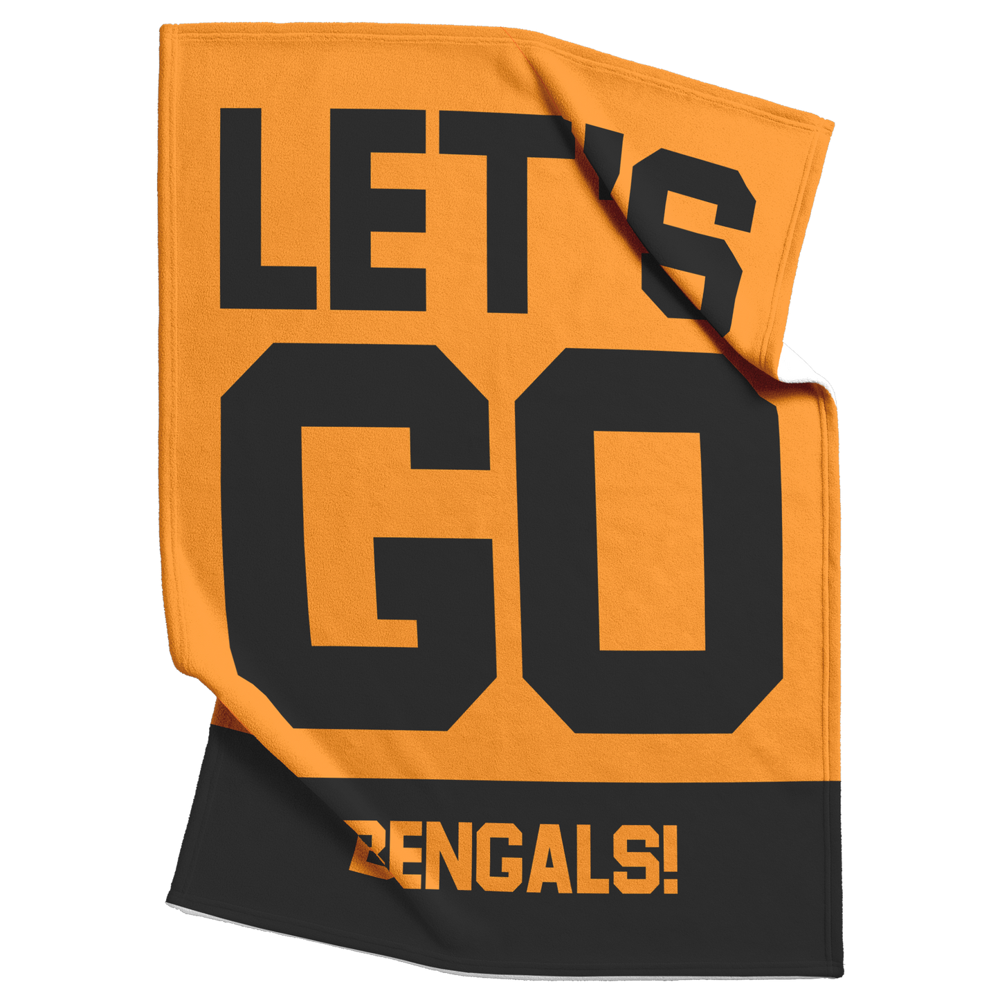 Personalized 'Let's Go' Fleece Blanket in Football Team Colors - Custom Text for Game Day