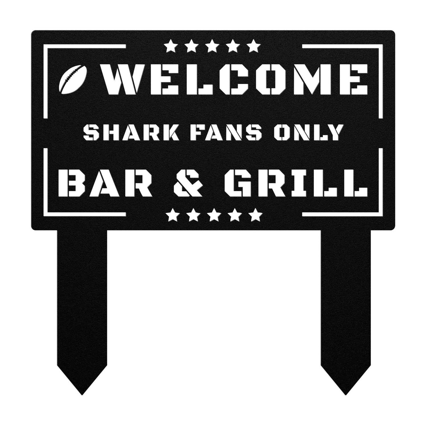 Personalized in-ground football signs collection – custom metal yard stakes, address plaques with team logo, name, number & house numbers for NFL college fans, durable outdoor ground mount decor by AFFANS