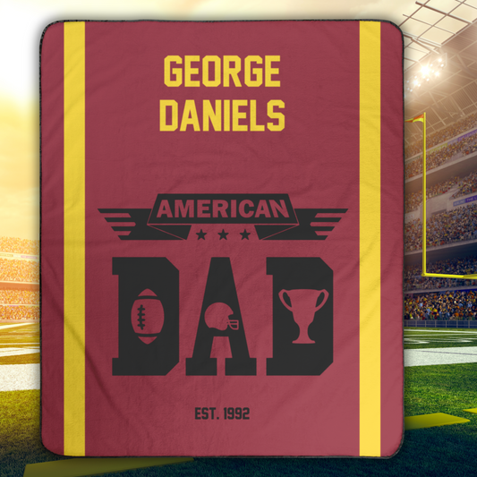 Stadium Blanket AMERICAN DAD with Name & Date