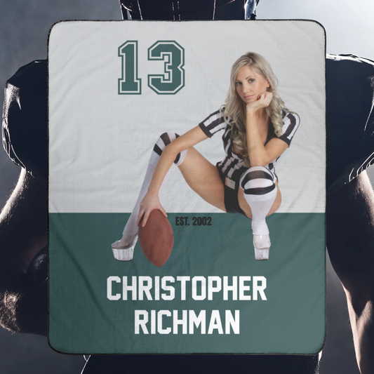 Stadium Blanket GIRL with Number, Name & Date