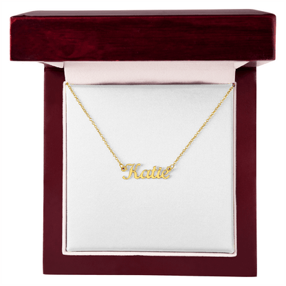 Custom Name Necklace with 16-18 Inch Adjustable Chain and Message Card- To My Daughter