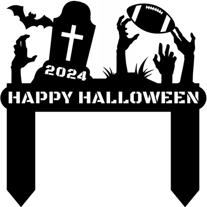 AFFans™ in-ground Halloween Address sign DEADLY FOOTBALL