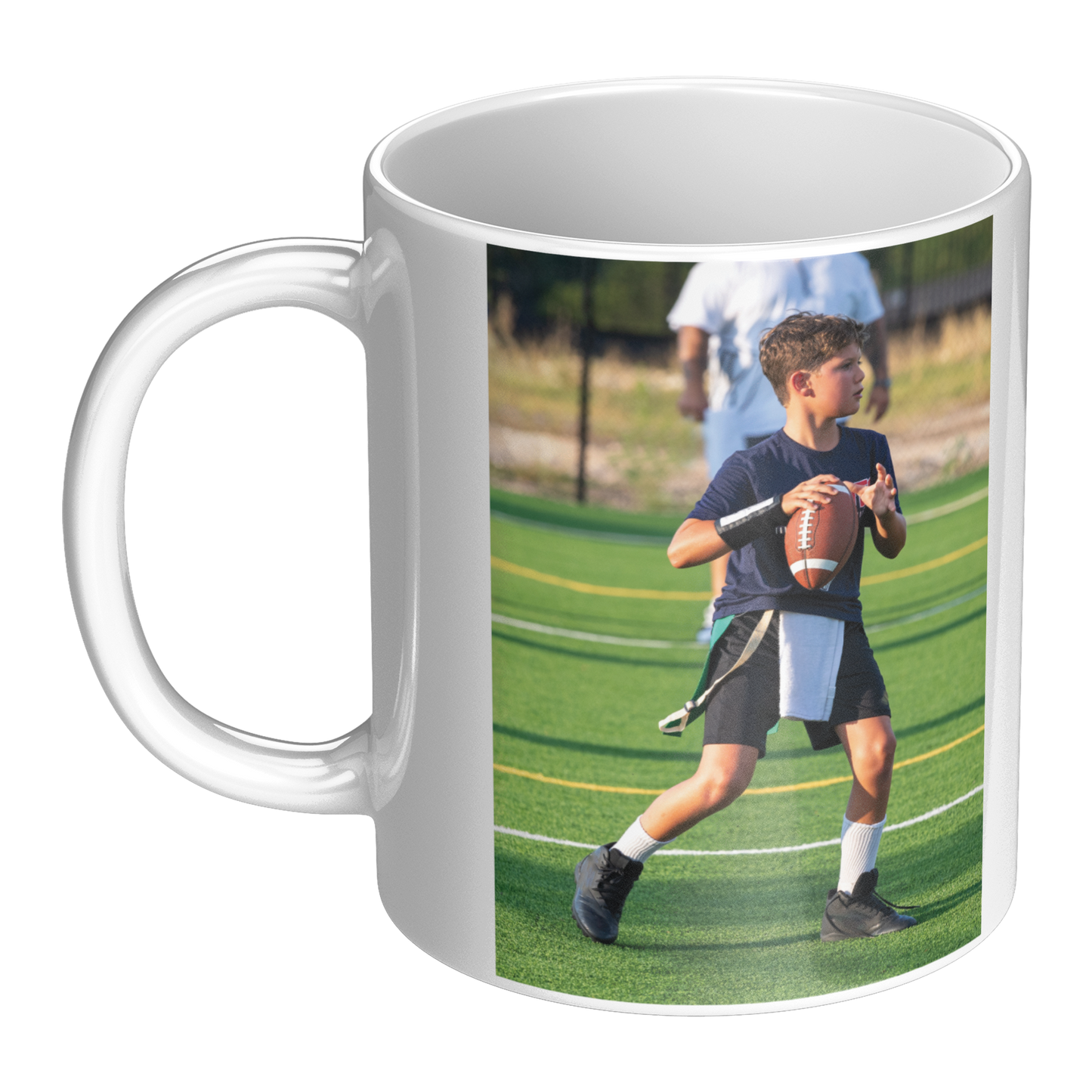 Personalized 11 oz Football Mug with Custom Text, Photo or Picture