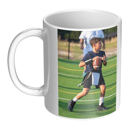 Personalized 11 oz Football Mug with Custom Text, Photo or Picture