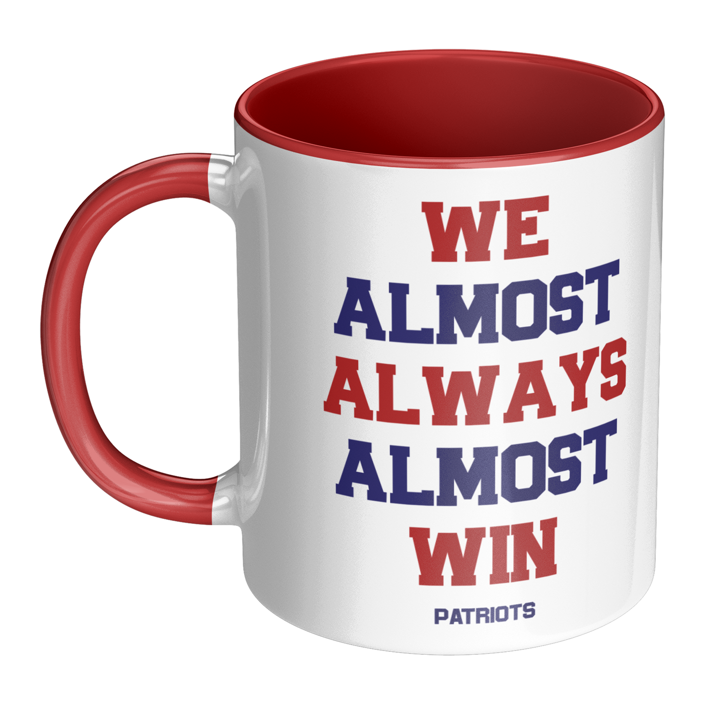Personalized 11 oz Coffee Mug 'We Almost Win' - Custom Team Colors, Name & Number