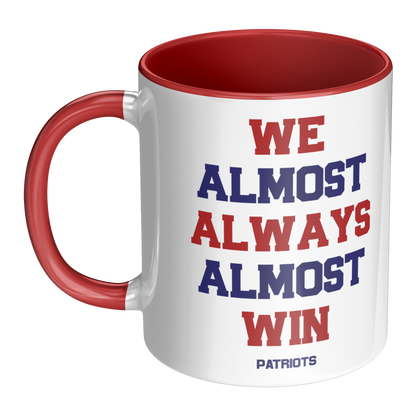 Personalized 11 oz Coffee Mug 'We Almost Win' - Custom Team Colors, Name & Number