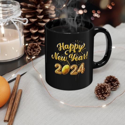 11oz Black Mug "Happy New Year!"
