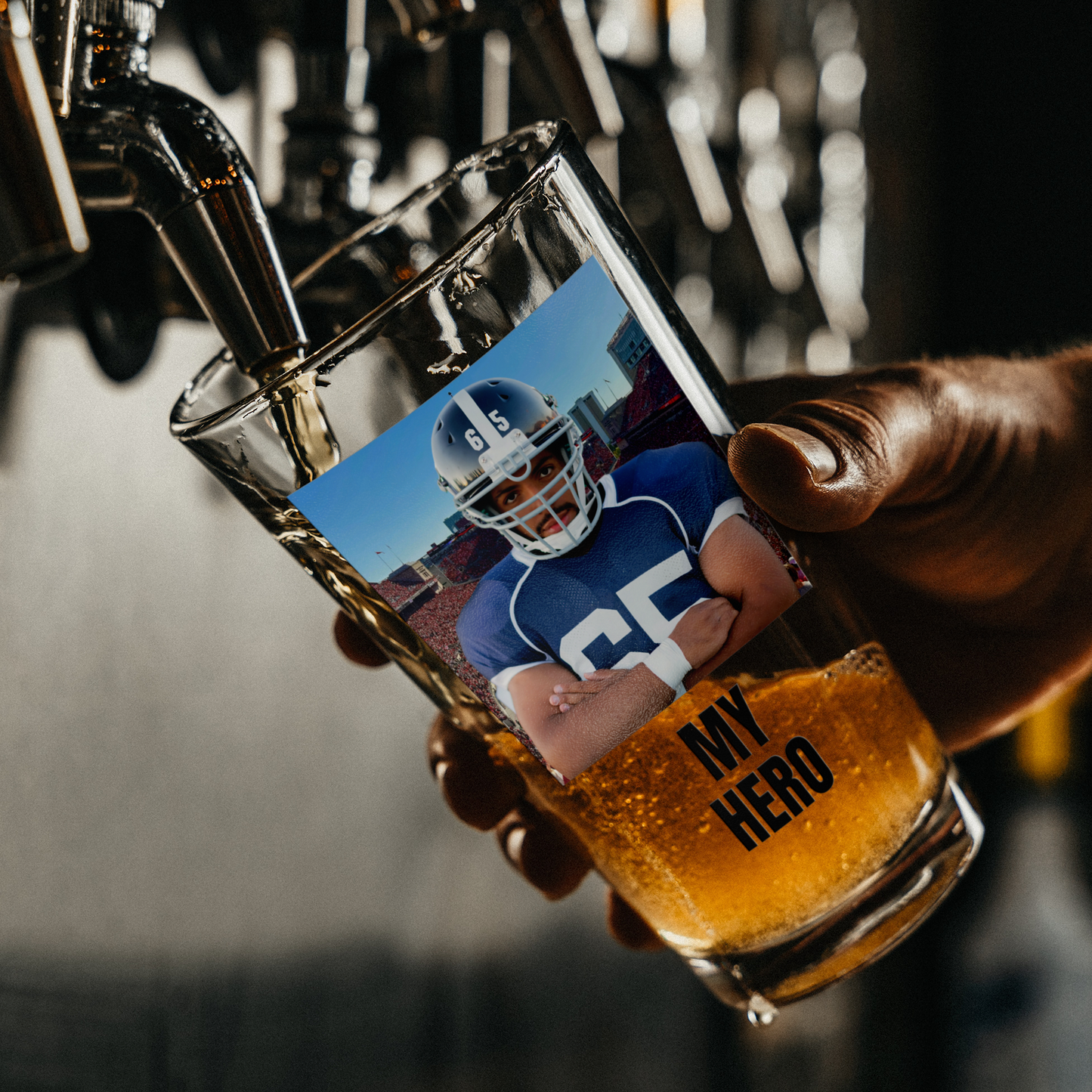 Personalized 16 oz Pint Glass with Custom Text, Photo or Picture