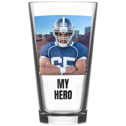 Personalized 16 oz Pint Glass with Custom Text, Photo or Picture