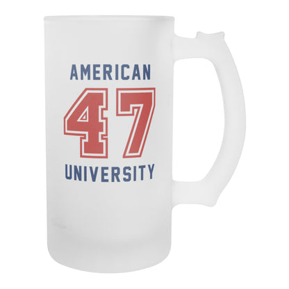 16 oz Frosted Beer Stein FOOTBALL CHRISTMAS CREW