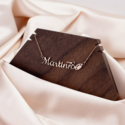 17 – 19 inch adjustable FOOTBALL necklace whith Personalized Charm