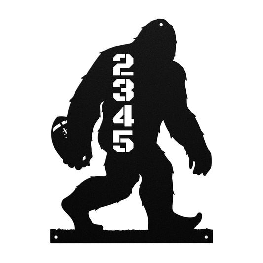 Address sign BIGFOOT PLAYING FOOTBALL