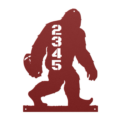 Address sign BIGFOOT PLAYING FOOTBALL