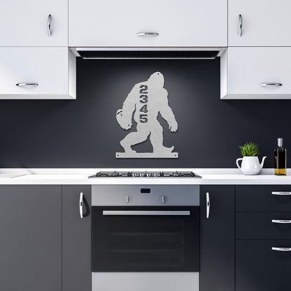 Address sign BIGFOOT PLAYING FOOTBALL
