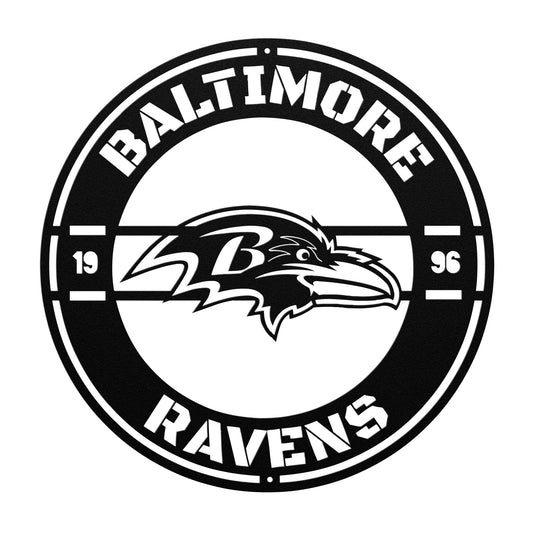 Baltimore Ravens Custom Metal Established Date Circle. Art Wall decor man cave