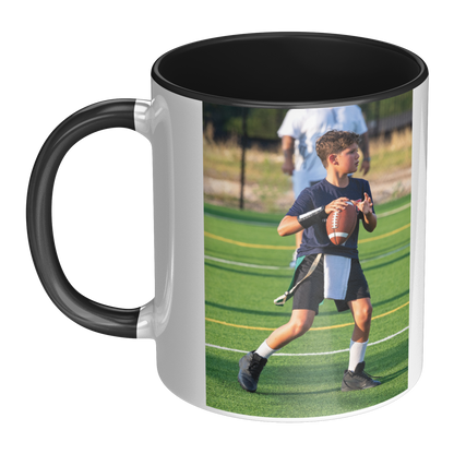 Personalized 11 oz Football Mug with Custom Text, Photo or Picture