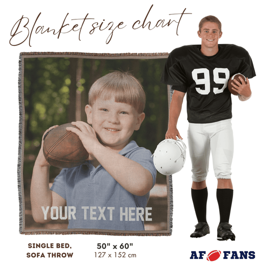 Personalized Woven Photo Blanket with Custom Text