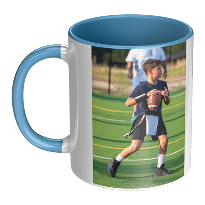 Personalized 11 oz Football Mug with Custom Text, Photo or Picture