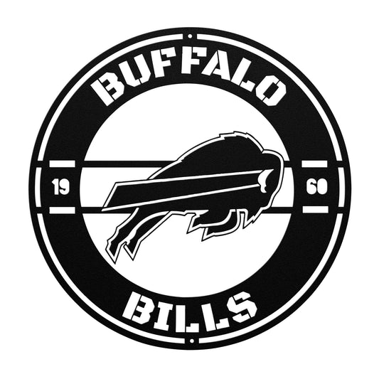 Buffalo Bills Custom Metal Established Date Circle. Art Wall decor man cave