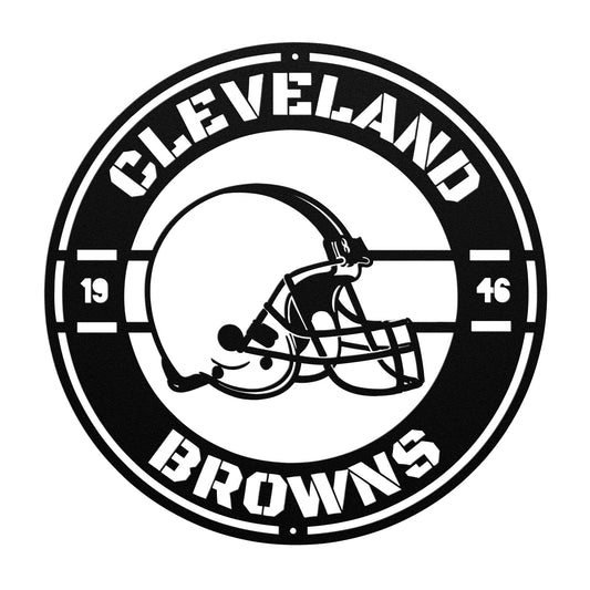 Cleveland Browns Custom Metal Established Date Circle. Art Wall decor man cave