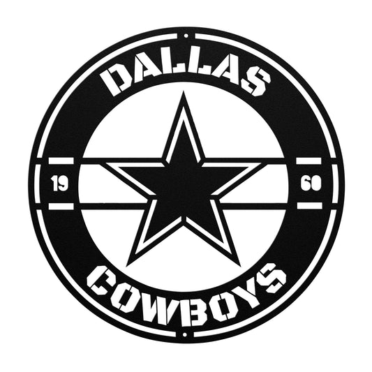 Dallas Cowboys Custom Metal Established Date Circle. Art Wall decor man cave