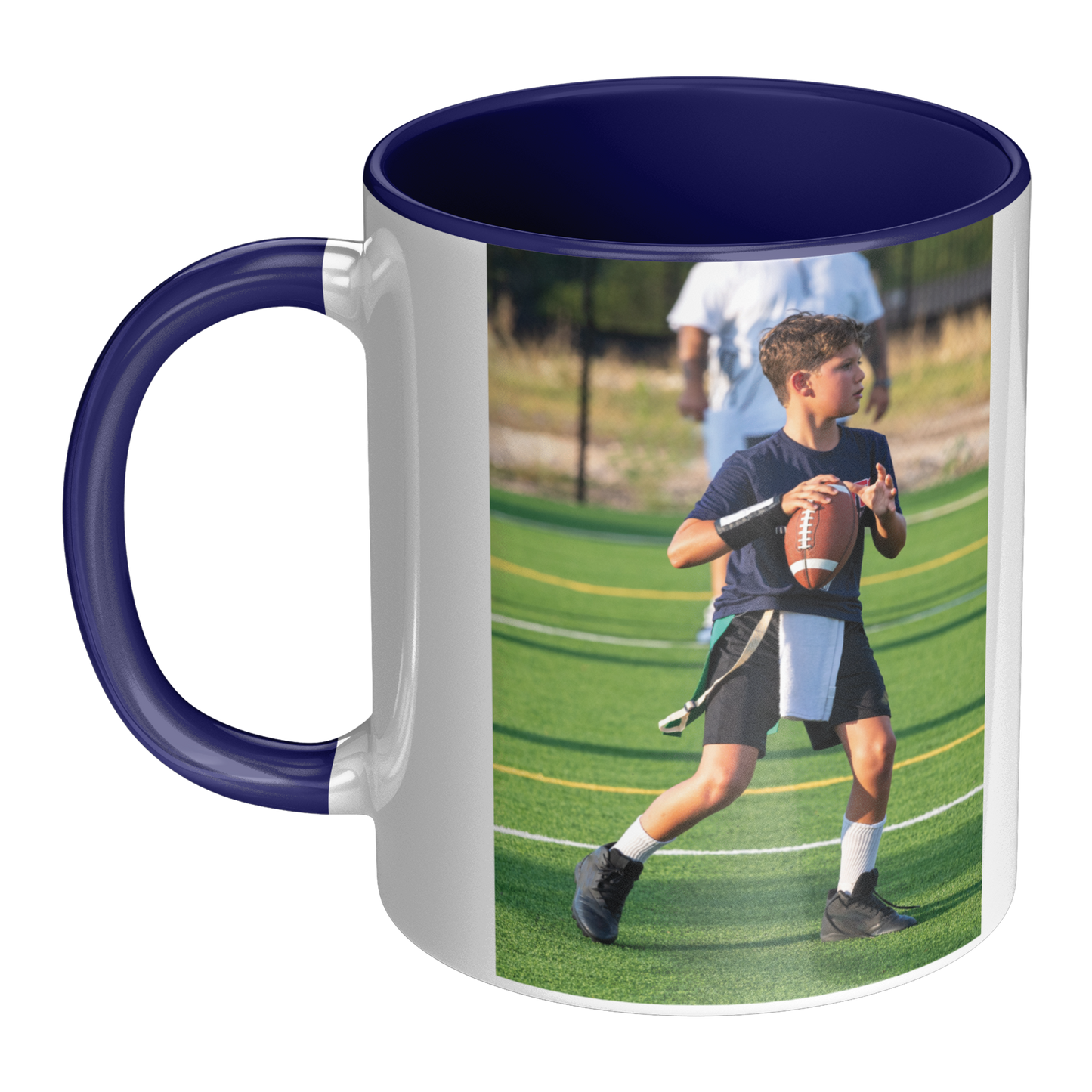 Personalized 11 oz Football Mug with Custom Text, Photo or Picture